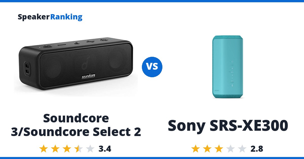Soundcore 3/Soundcore Select 2 vs Sony SRS-XE300