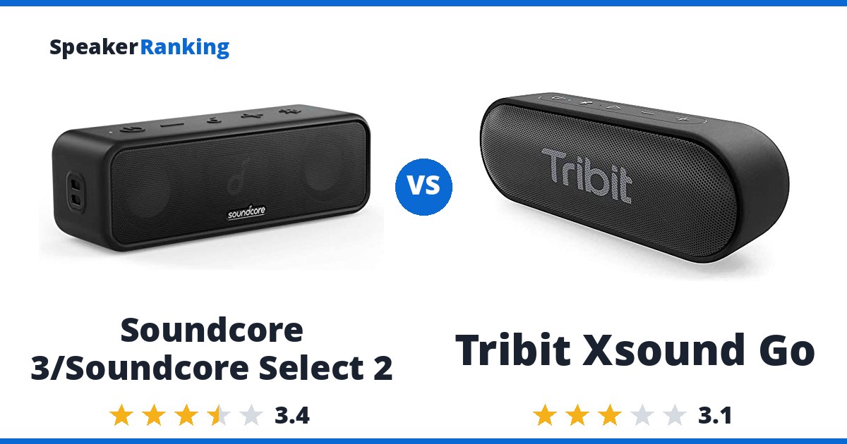 Soundcore 3/Soundcore Select 2 vs Tribit Xsound Go