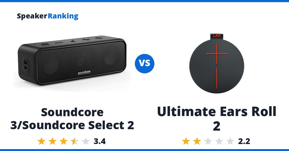 Soundcore 3/Soundcore Select 2 vs Ultimate Ears Roll 2