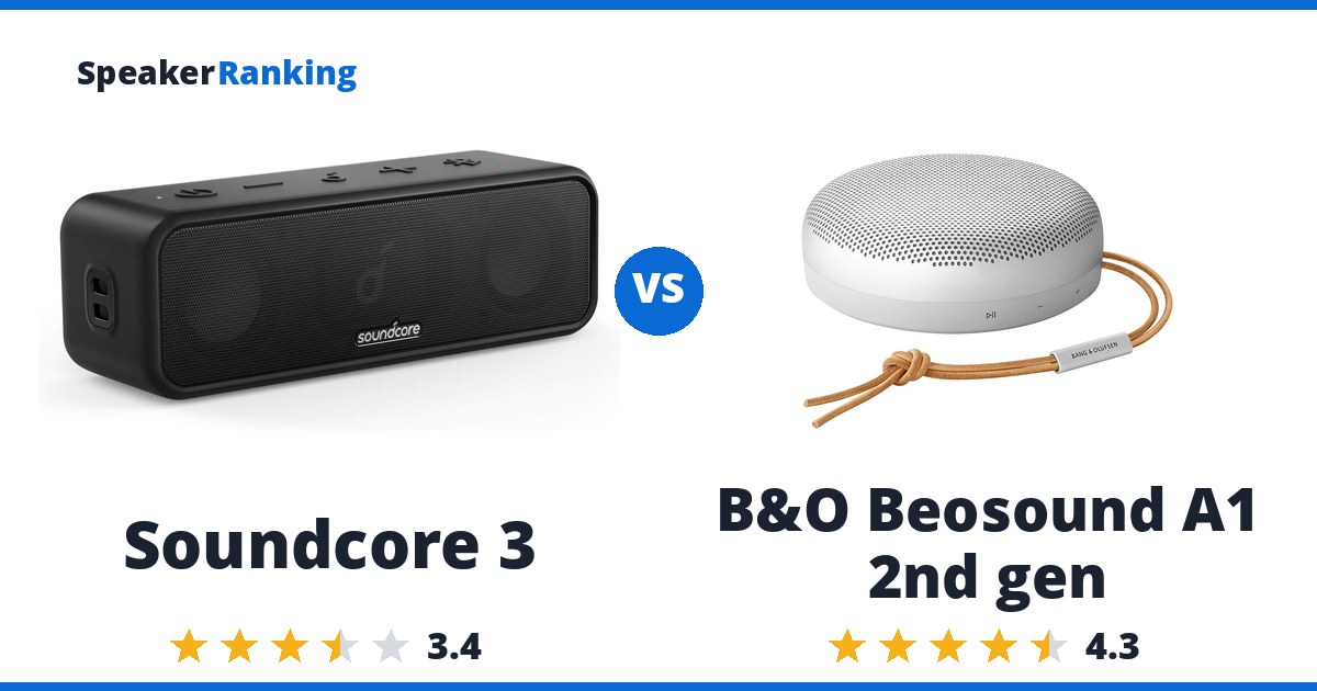 Soundcore 3 vs B&O Beosound A1 2nd gen