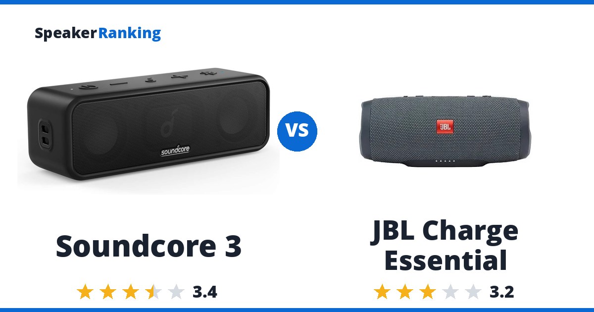 Soundcore 3 vs JBL Charge Essential