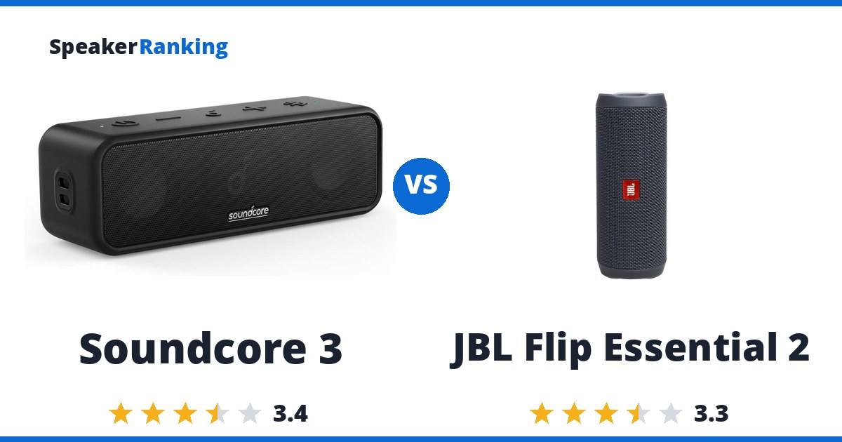 Soundcore 3 vs JBL Flip Essential 2
