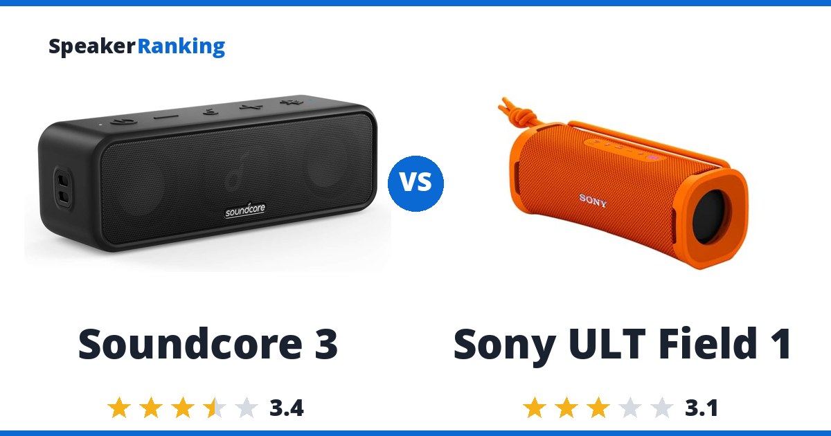 Soundcore 3 vs Sony ULT Field 1