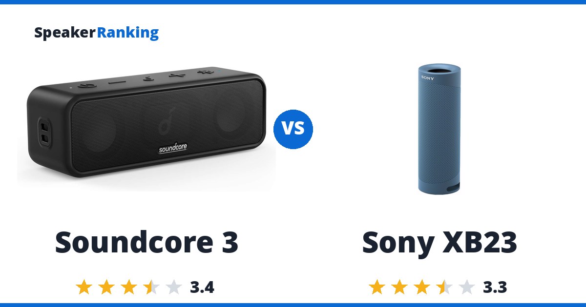 Soundcore 3 vs Sony XB23