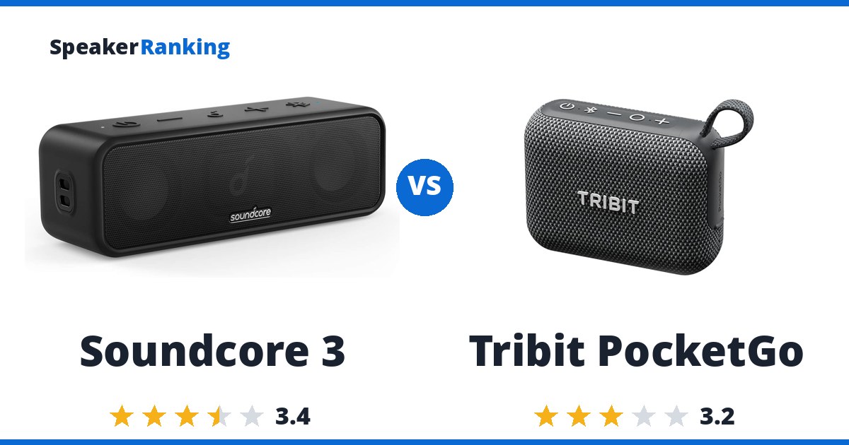 Soundcore 3 vs Tribit PocketGo