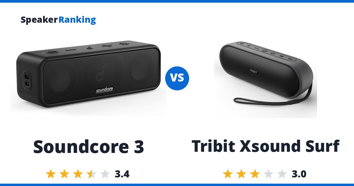 Soundcore 3 vs Tribit Xsound Surf