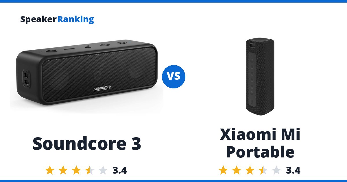 Soundcore 3 vs Xiaomi Mi Portable