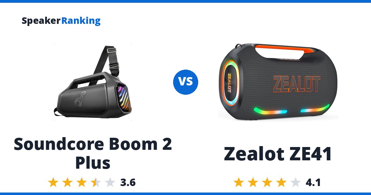 Soundcore Boom 2 Plus vs Zealot ZE41