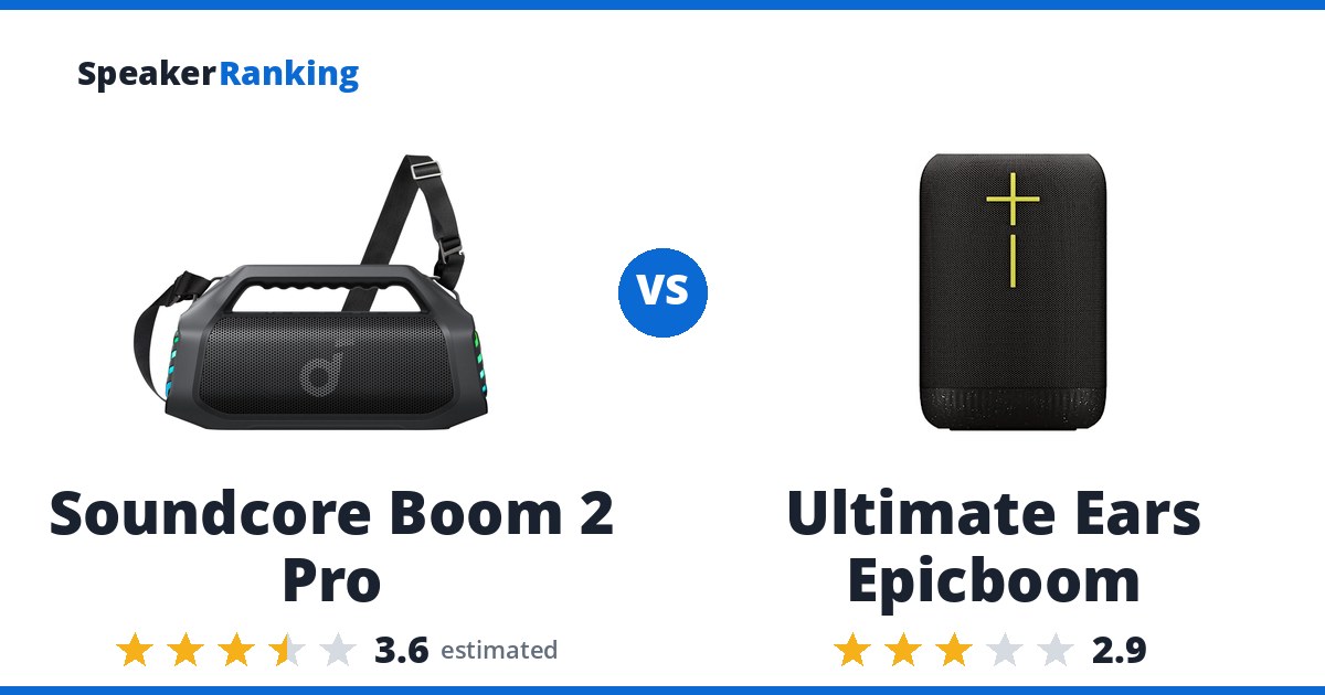 Soundcore Boom 2 Pro vs Ultimate Ears Epicboom