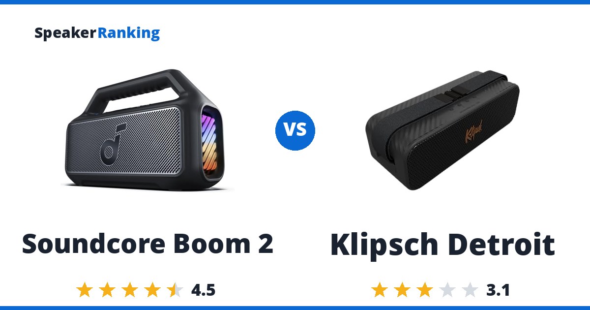 Soundcore Boom 2 vs Klipsch Detroit