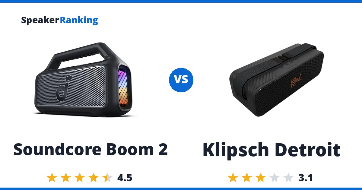 Soundcore Boom 2 vs Klipsch Detroit