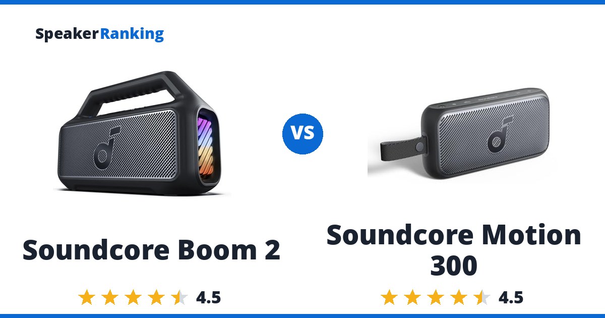 Soundcore Boom 2 vs Soundcore Motion 300