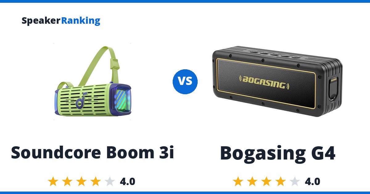 Soundcore Boom 3i vs Bogasing G4