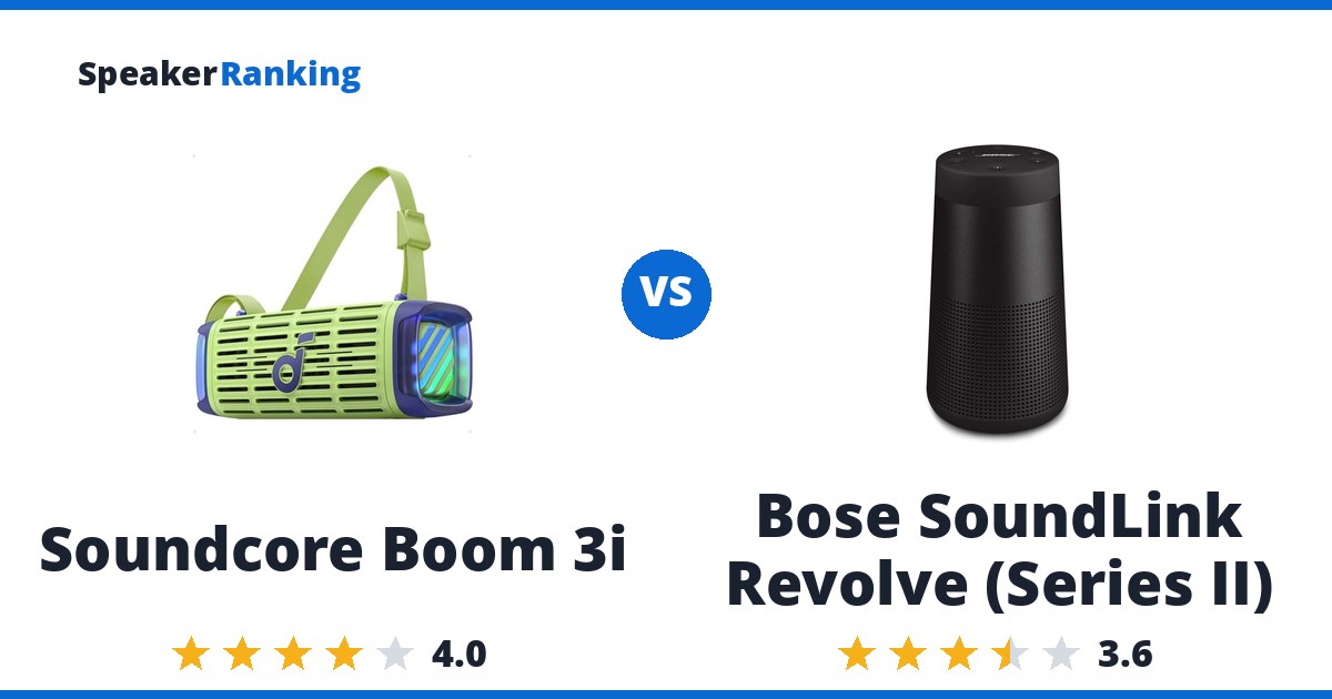 Soundcore Boom 3i vs Bose SoundLink Revolve (Series II)