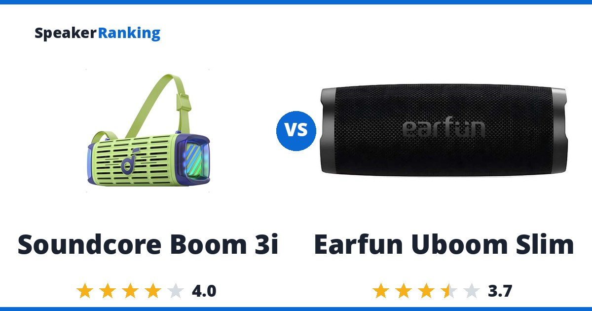 Soundcore Boom 3i vs Earfun Uboom Slim