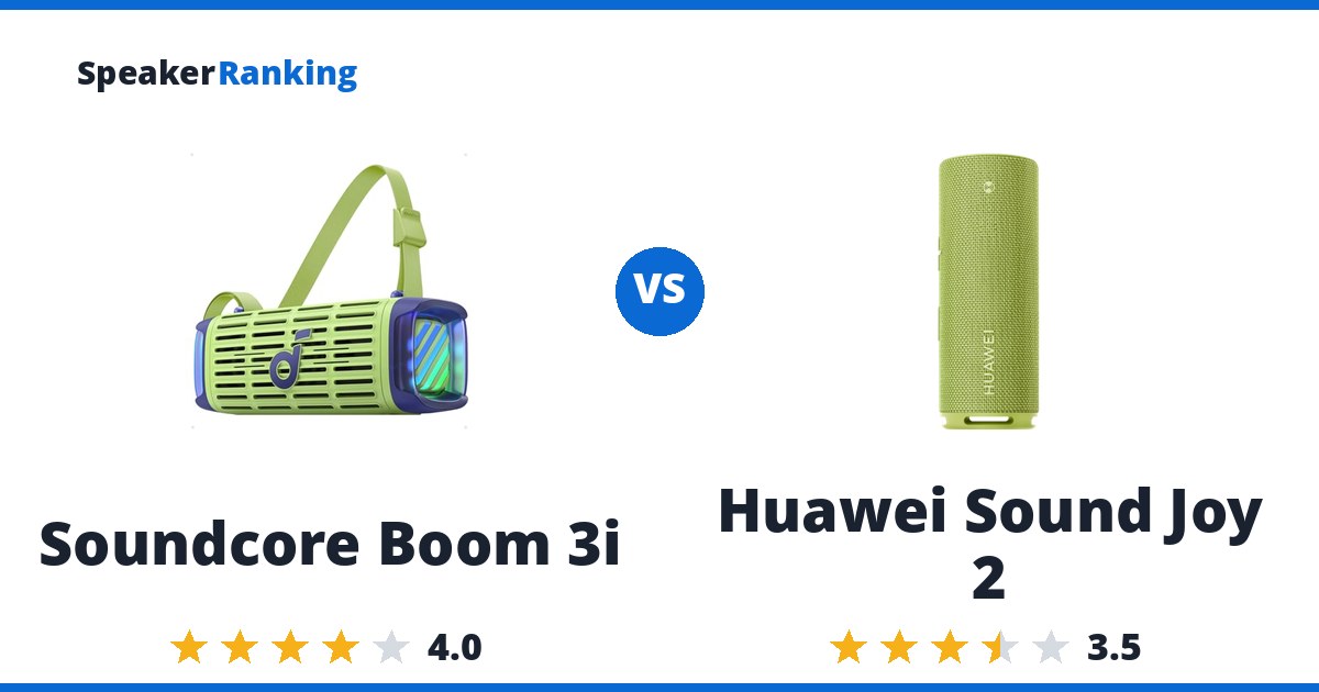 Soundcore Boom 3i vs Huawei Sound Joy 2