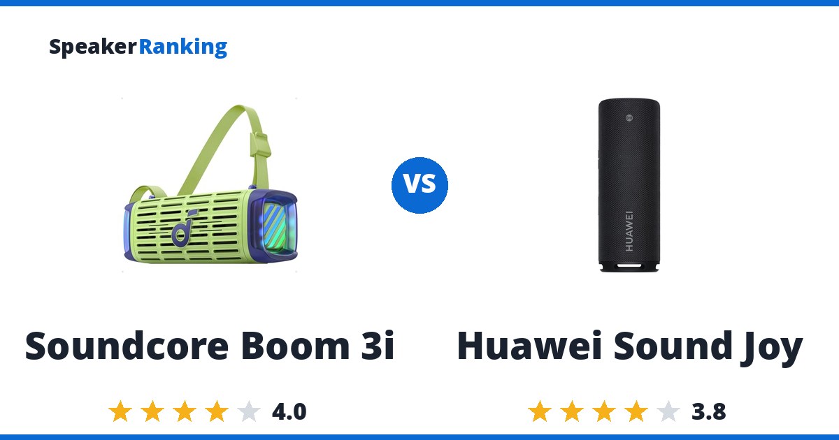 Soundcore Boom 3i vs Huawei Sound Joy