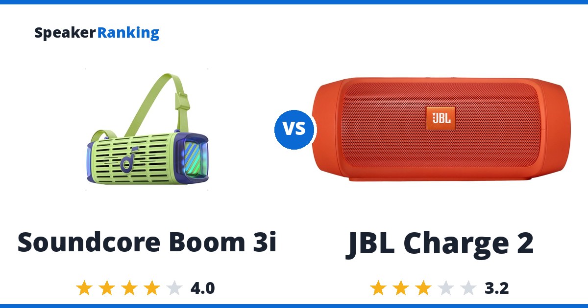 Soundcore Boom 3i vs JBL Charge 2