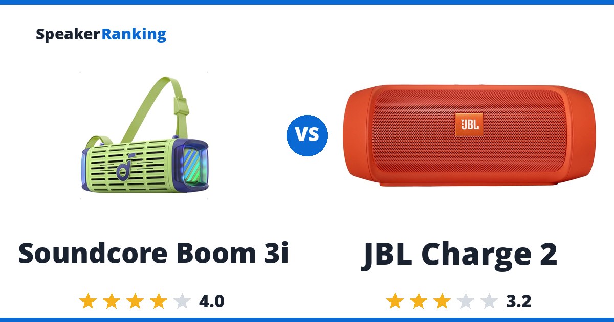 Soundcore Boom 3i vs JBL Charge 2
