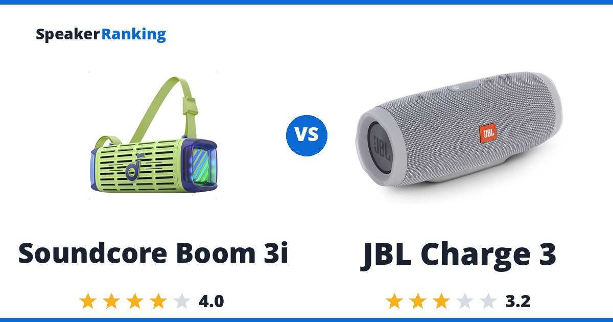 Soundcore Boom 3i vs JBL Charge 3