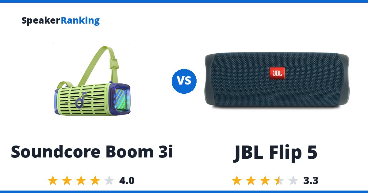 Soundcore Boom 3i vs JBL Flip 5