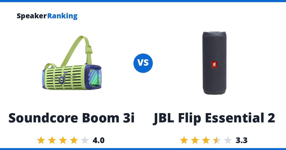 Soundcore Boom 3i vs JBL Flip Essential 2