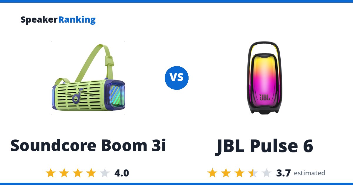 Soundcore Boom 3i vs JBL Pulse 6