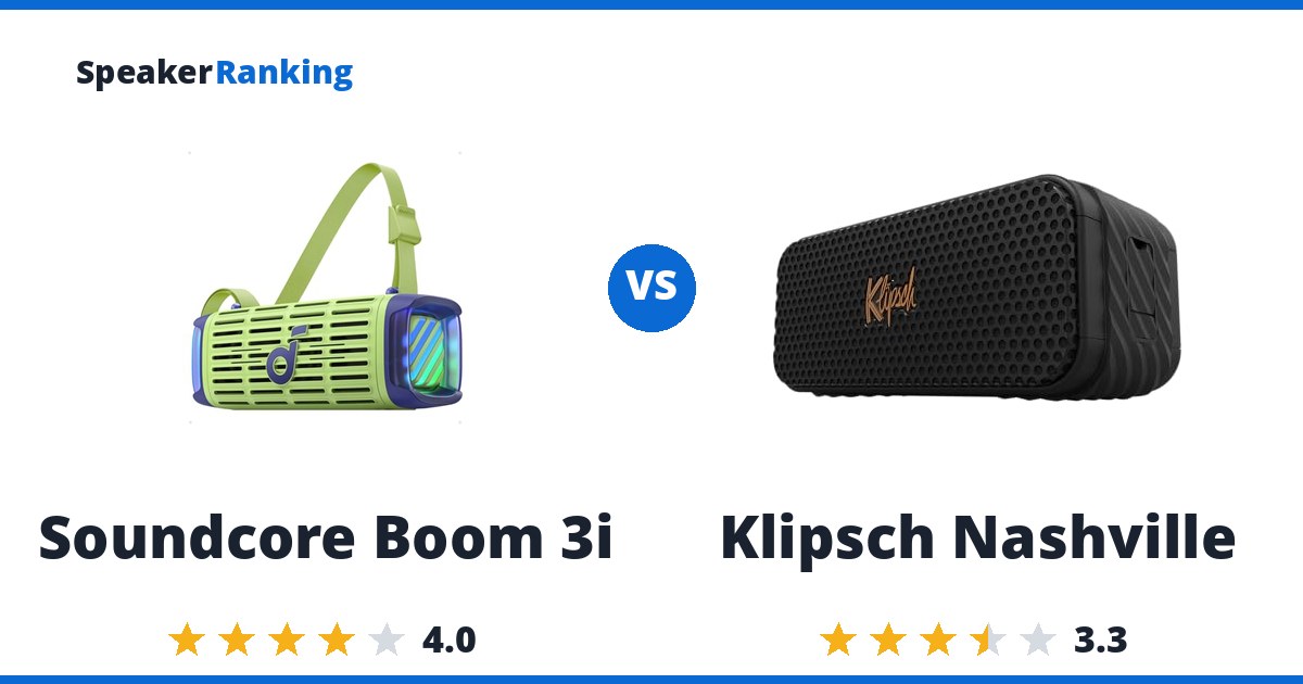 Soundcore Boom 3i vs Klipsch Nashville