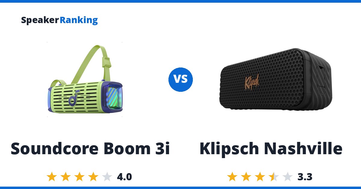 Soundcore Boom 3i vs Klipsch Nashville