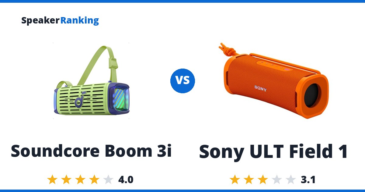 Soundcore Boom 3i vs Sony ULT Field 1
