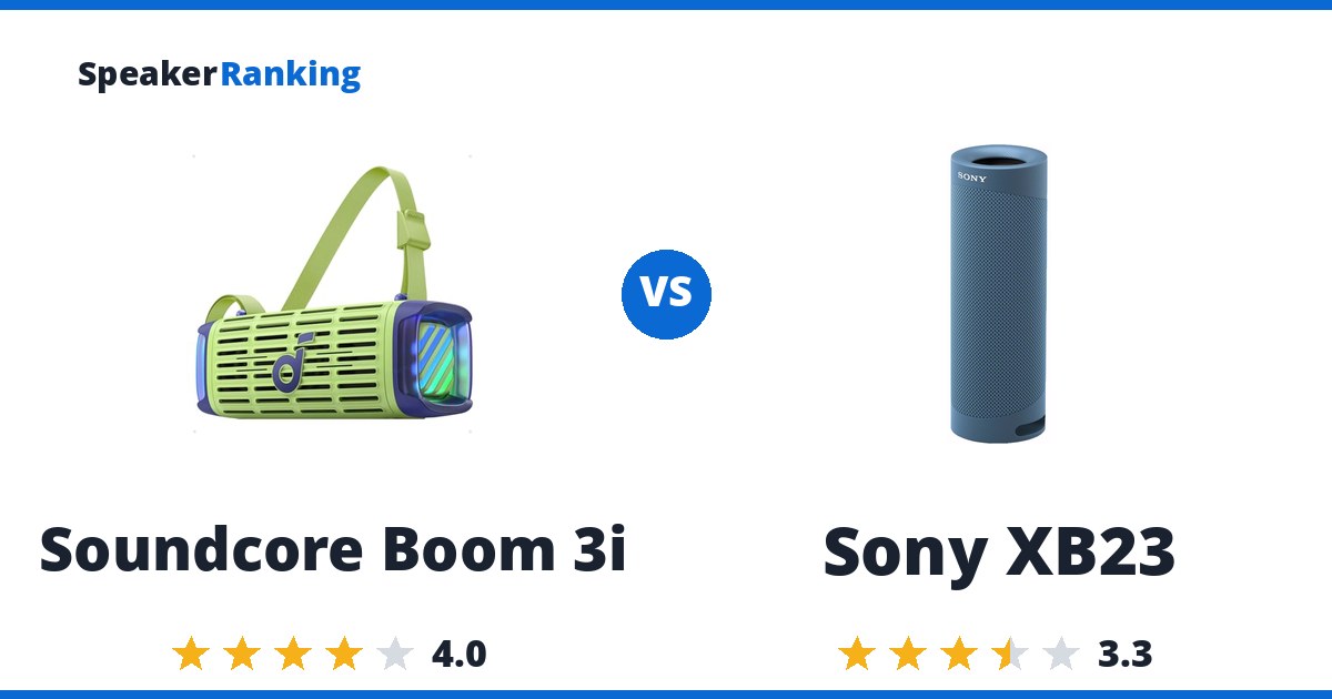 Soundcore Boom 3i vs Sony XB23