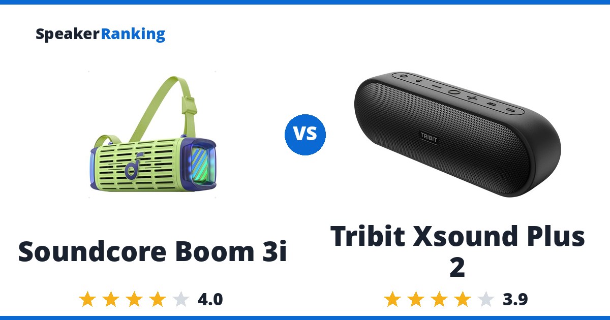 Soundcore Boom 3i vs Tribit Xsound Plus 2