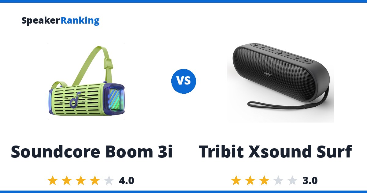Soundcore Boom 3i vs Tribit Xsound Surf