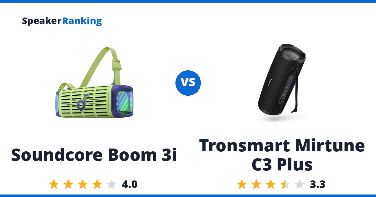 Soundcore Boom 3i vs Tronsmart Mirtune C3 Plus