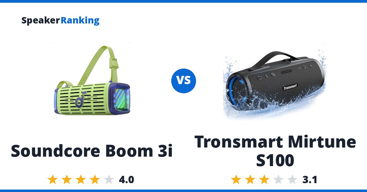 Soundcore Boom 3i vs Tronsmart Mirtune S100