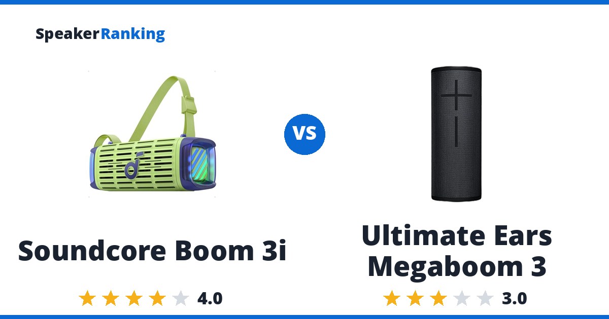 Soundcore Boom 3i vs Ultimate Ears Megaboom 3