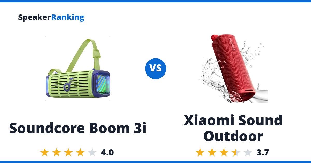 Soundcore Boom 3i vs Xiaomi Sound Outdoor