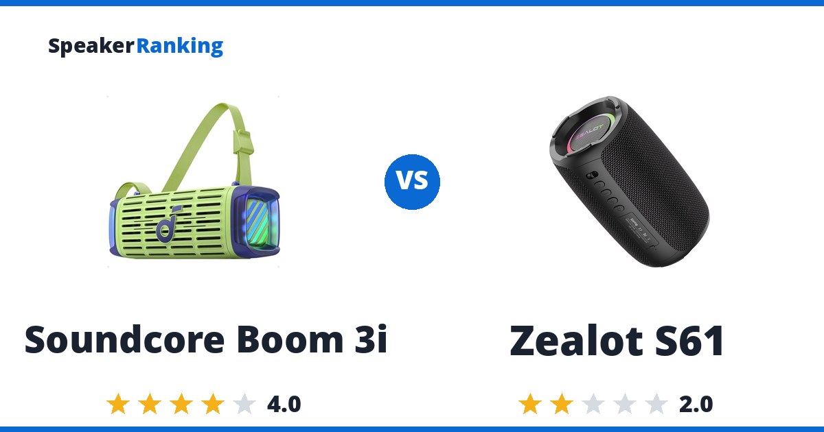 Soundcore Boom 3i vs Zealot S61