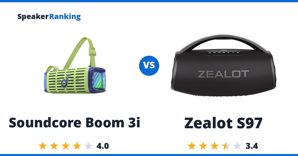 Soundcore Boom 3i vs Zealot S97
