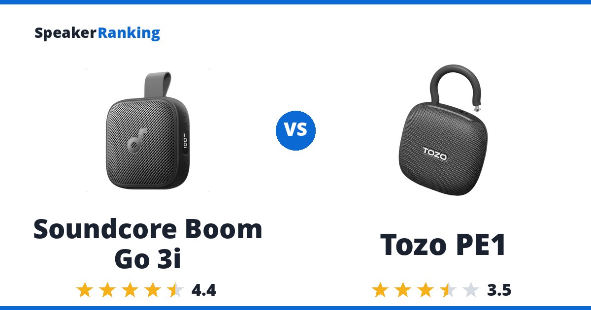 Soundcore Boom Go 3i vs Tozo PE1