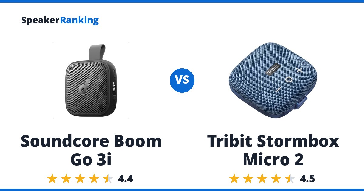 Soundcore Boom Go 3i vs Tribit Stormbox Micro 2