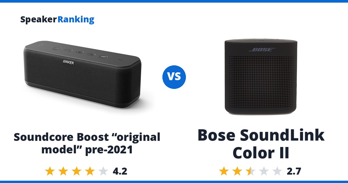 Soundcore Boost “original model” pre-2021 vs Bose SoundLink Color II