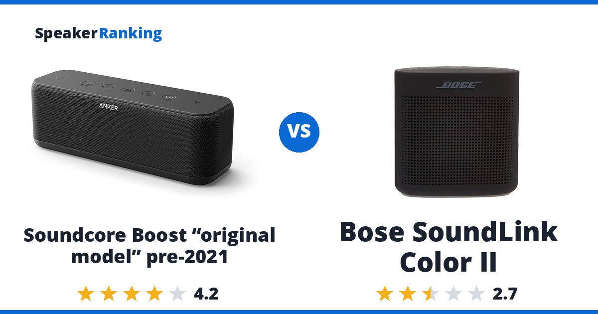 Soundcore Boost “original model” pre-2021 vs Bose SoundLink Color II