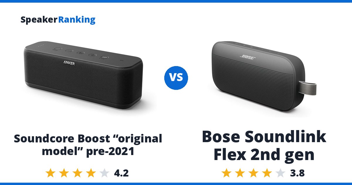 Soundcore Boost “original model” pre-2021 vs Bose Soundlink Flex 2nd gen