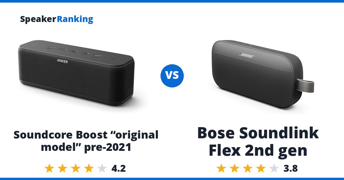 Soundcore Boost “original model” pre-2021 vs Bose Soundlink Flex 2nd gen