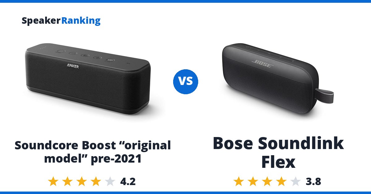 Soundcore Boost “original model” pre-2021 vs Bose Soundlink Flex