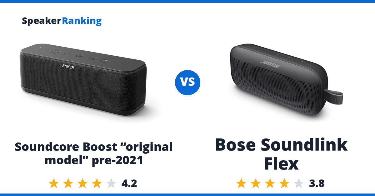 Soundcore Boost “original model” pre-2021 vs Bose Soundlink Flex