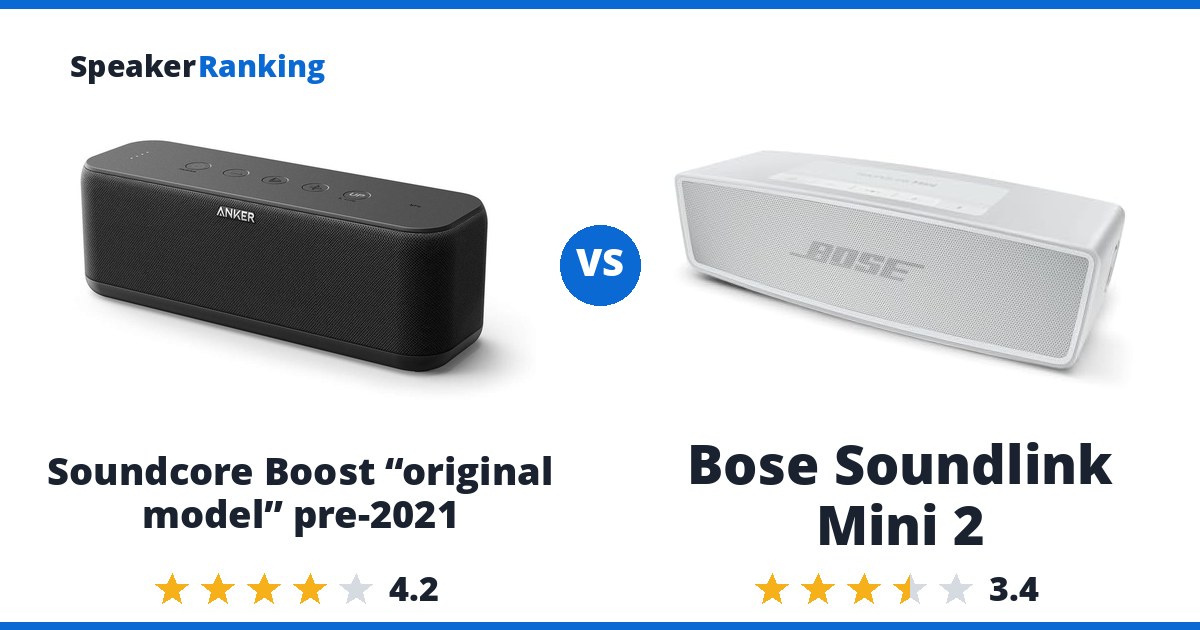 Soundcore Boost “original model” pre-2021 vs Bose Soundlink Mini 2