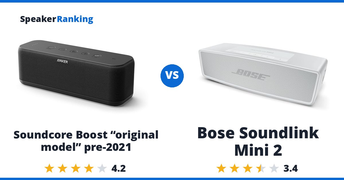 Soundcore Boost “original model” pre-2021 vs Bose Soundlink Mini 2