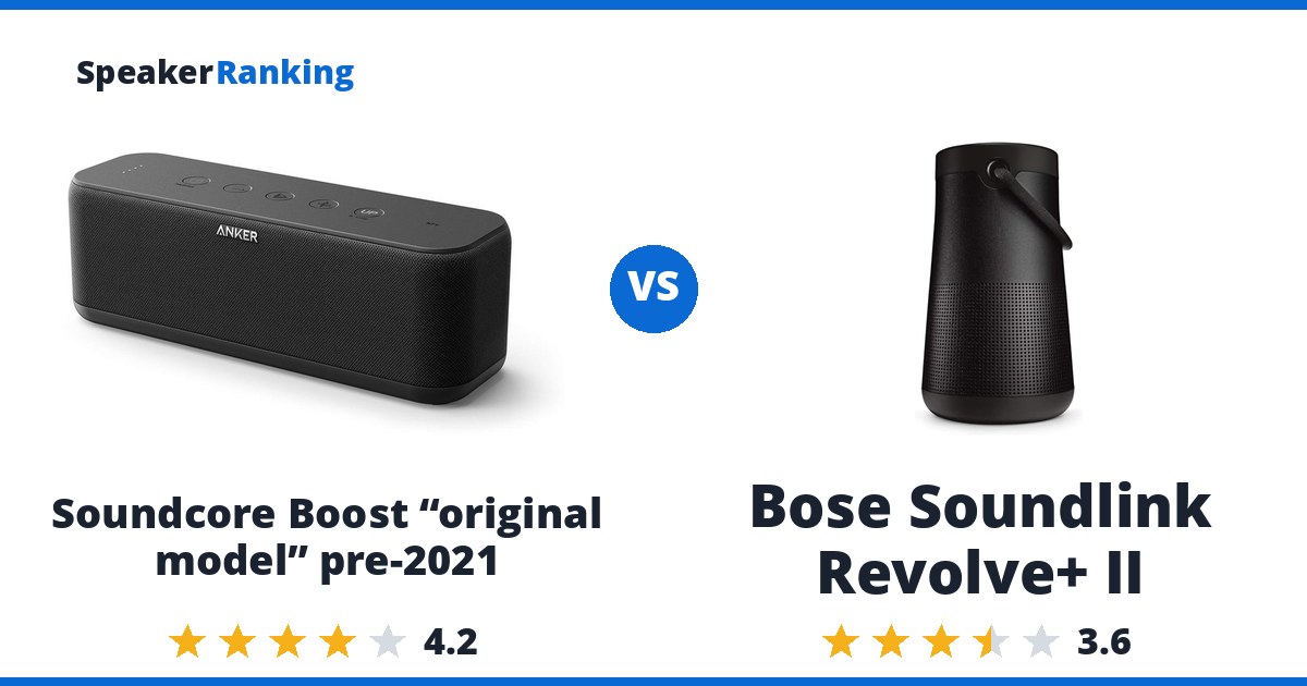 Soundcore Boost “original model” pre-2021 vs Bose Soundlink Revolve+ II